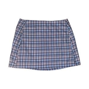 Urban Outfitters Light Blue Plaid Mini Skirt